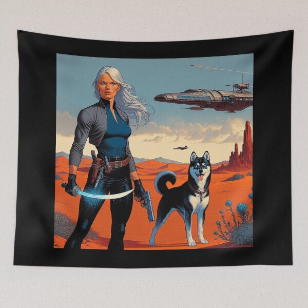 Item preview, Mad Dogs Space Girl 2 designed and sold by Dog-Planet.
