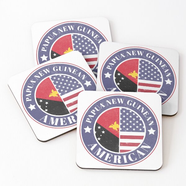 Item preview, Proud Papua New Guinean-American Badge - Papua New Guinea Flag designed and sold by chrisrivait.