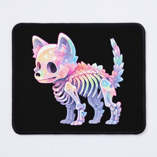 Artikelvorschau, Süßer Kawaii Pastell Skelett Wolf entworfen und verkauft von PastelMagic.