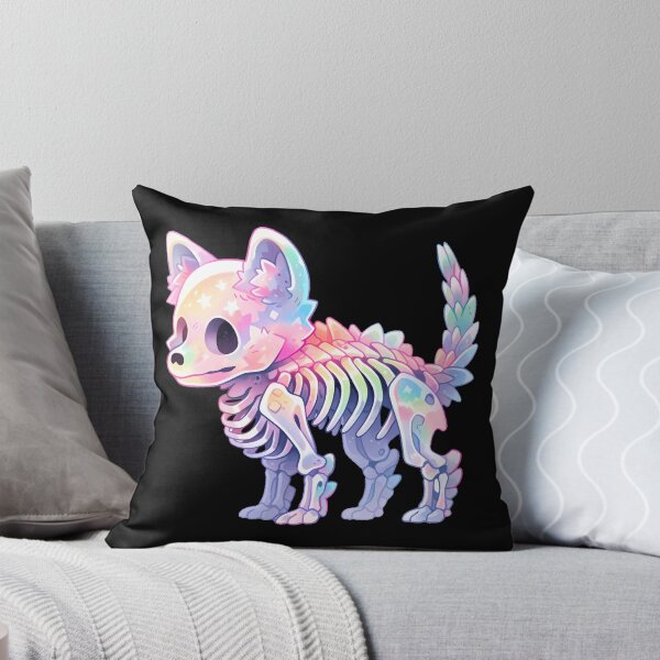 Aperçu de l'œuvre Loup squelette pastel mignon Kawaii créée et vendue par PastelMagic.