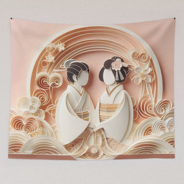 Item preview, Papercraft Peach Couple designed and sold by Catobix.