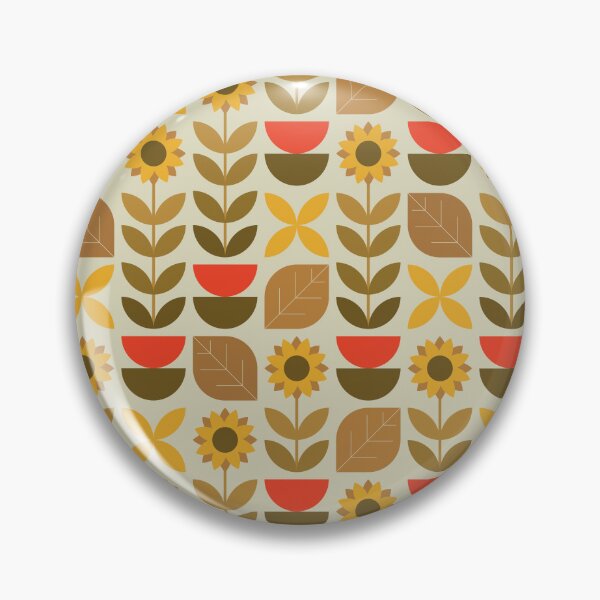 Item preview, Stylized Sunflowers Autumn Fall Geometric Pattern designed and sold by trdstudio.