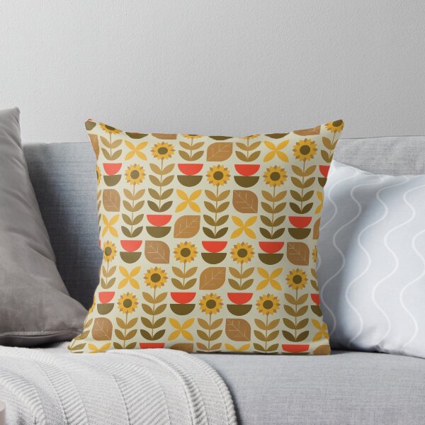 Item preview, Stylized Sunflowers Autumn Fall Geometric Pattern designed and sold by trdstudio.