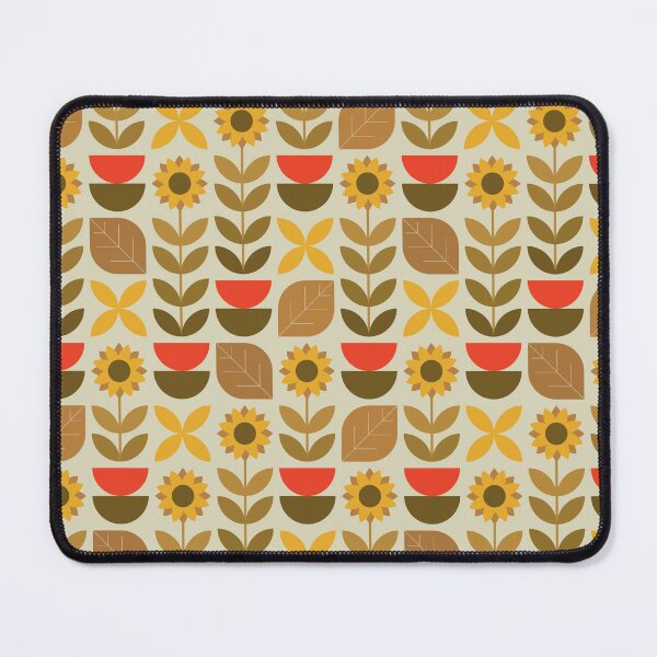 Item preview, Stylized Sunflowers Autumn Fall Geometric Pattern designed and sold by trdstudio.