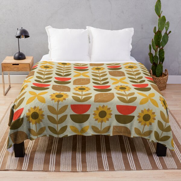 Item preview, Stylized Sunflowers Autumn Fall Geometric Pattern designed and sold by trdstudio.