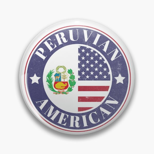 Item preview, Proud Peruvian-American Badge - Peru Flag designed and sold by chrisrivait.