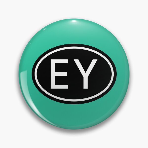 Item preview, EY Initials Monogram Oval White Letters designed and sold by Jeallan Designs.