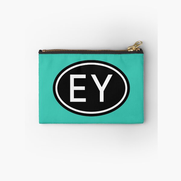 Item preview, EY Initials Monogram Oval White Letters designed and sold by Jeallan Designs.