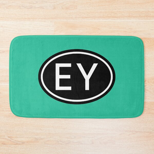 Item preview, EY Initials Monogram Oval White Letters designed and sold by Jeallan Designs.