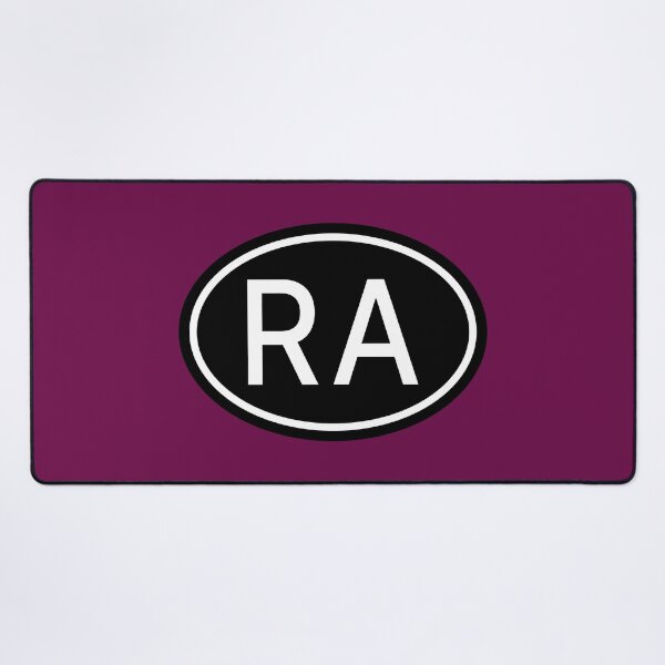 Artikelvorschau, RA Initialen Monogramm ovale weiße Buchstaben entworfen und verkauft von Jeallan Designs.