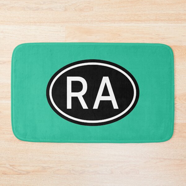 Item preview, RA Initials Monogram Oval White Letters designed and sold by Jeallan Designs.
