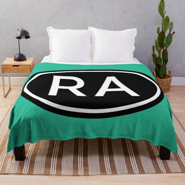 Item preview, RA Initials Monogram Oval White Letters designed and sold by Jeallan Designs.