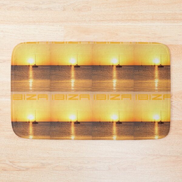 Item preview, ibiza sunset boats text vertical designed and sold by eddiebarronshop.