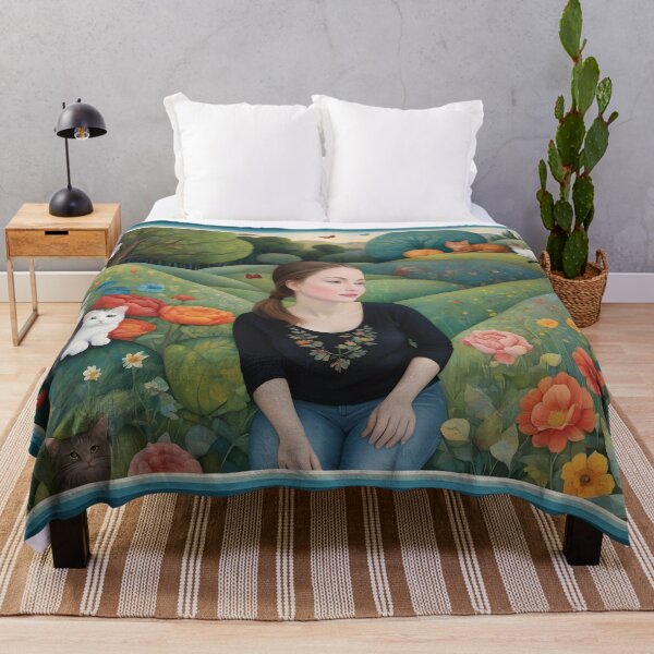 Item preview, A Girl With Cats designed and sold by Nira Dabush.