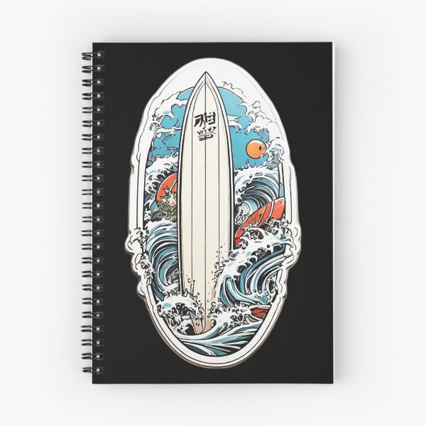 Item preview, Kanagawa Hokusai The Great Wave Japanese Surfboard designed and sold by NautiChic.