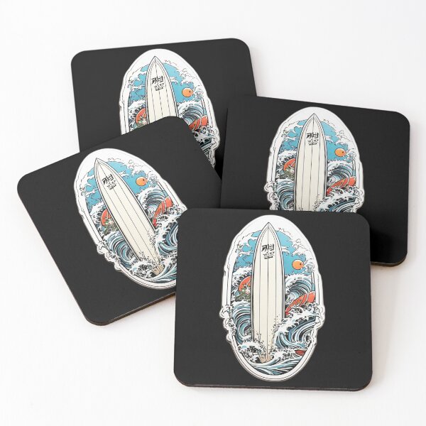Item preview, Kanagawa Hokusai The Great Wave Japanese Surfboard designed and sold by NautiChic.
