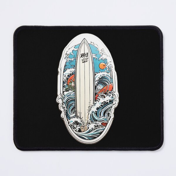 Item preview, Kanagawa Hokusai The Great Wave Japanese Surfboard designed and sold by NautiChic.
