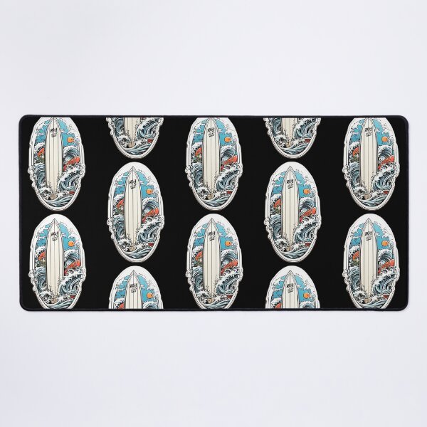 Item preview, Kanagawa Hokusai The Great Wave Japanese Surfboard designed and sold by NautiChic.