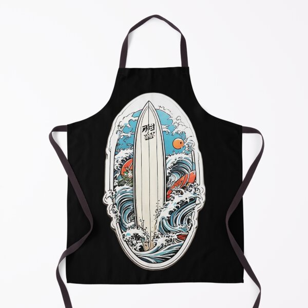 Item preview, Kanagawa Hokusai The Great Wave Japanese Surfboard designed and sold by NautiChic.