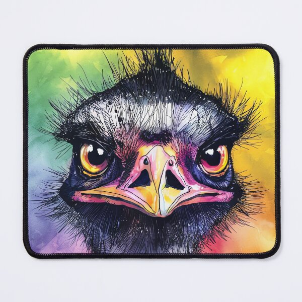 Item preview, Fun Emu Bird in Vibrant Colors designed and sold by WILDEVIOLET.