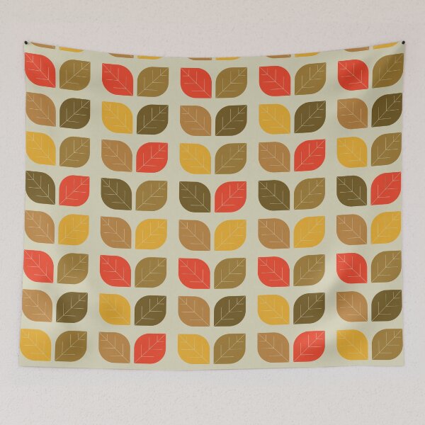 Item preview, Mod Leaves Autumn Fall Geometric Pattern designed and sold by trdstudio.
