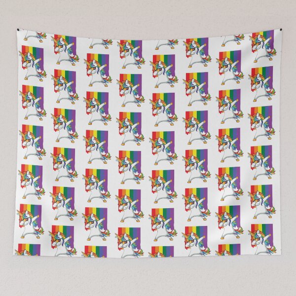 Item preview, Gay Pride LGBT Rainbow Unicorn Dabber  designed and sold by Ricaso.