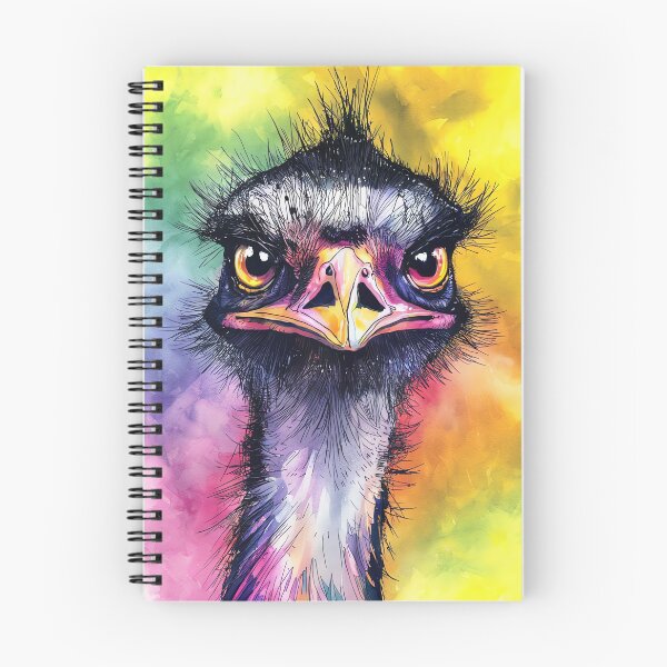 Item preview, Fun Emu Bird in Vibrant Colors designed and sold by WILDEVIOLET.