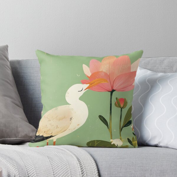 Item preview, Vintage Style Seagull and Flowers designed and sold by WILDEVIOLET.