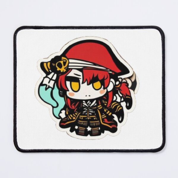 Item preview, Red hair Anime Pirate Girl designed and sold by AnimeRay.