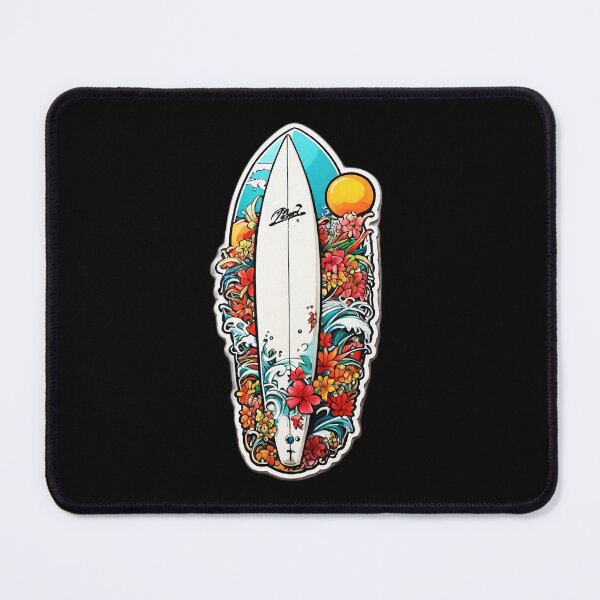 Item preview, Hawaii Inspired Surfboard with Nature and Orchids designed and sold by NautiChic.