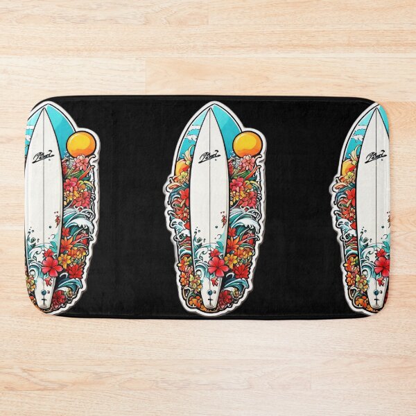 Item preview, Hawaii Inspired Surfboard with Nature and Orchids designed and sold by NautiChic.