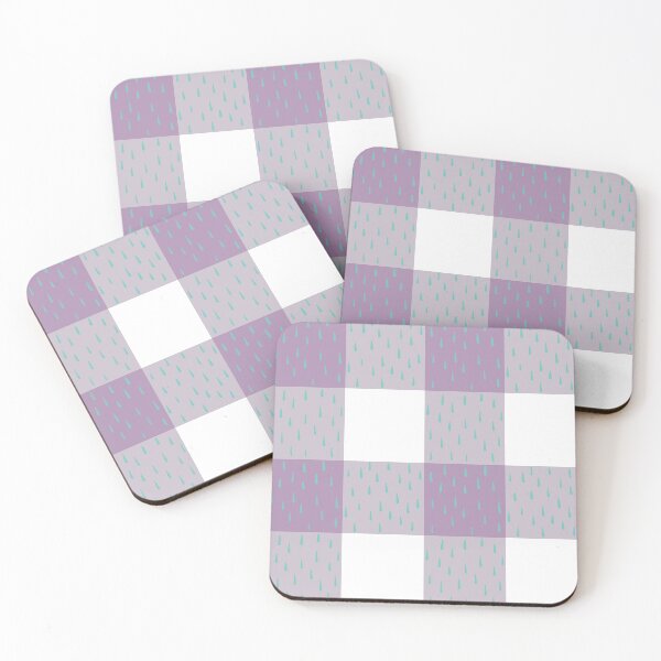 Item preview, Purple Gingham Drops designed and sold by SelmaScribble.