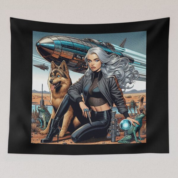 Item preview, Mad Dogs Space Girl 6 designed and sold by Dog-Planet.