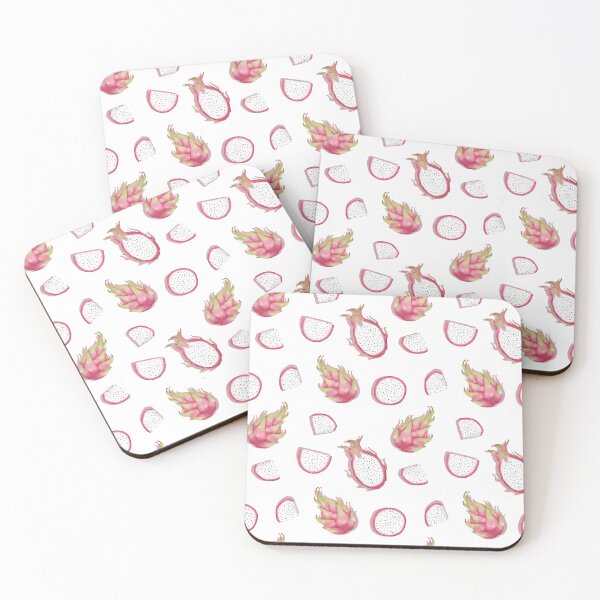 Item preview, Seamless pattern with dragon fruits, pitaya background. Hand drawn illustration in watercolor style for summer romantic cover, fabric design, tropical wallpaper, vintage texture designed and sold by GorXena.