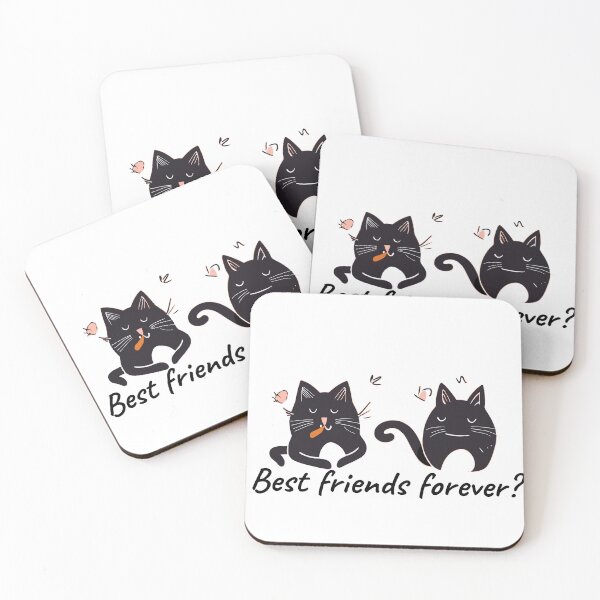 Item preview, Best Friends Forever Cute Cat designed and sold by HaxunLovesArt.