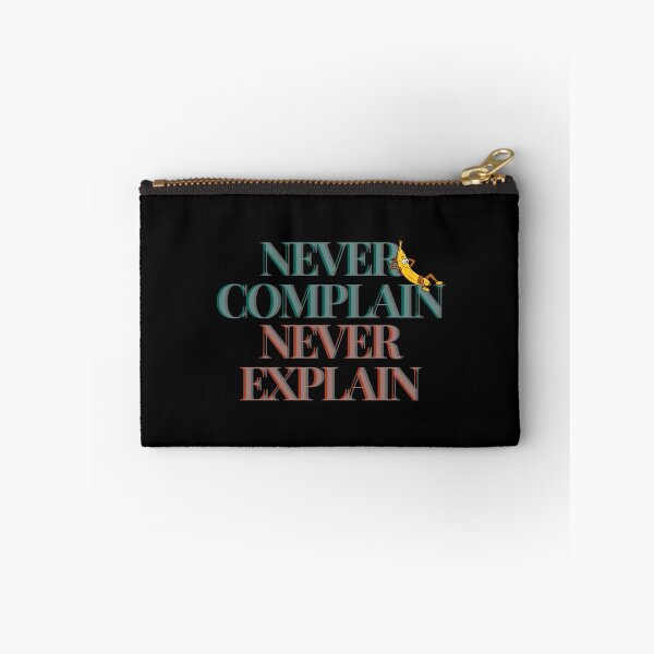 Item preview, Never Complain Never Explain - Fun Motivational Typography Design with Banana Cartoon designed and sold by Simplystik.