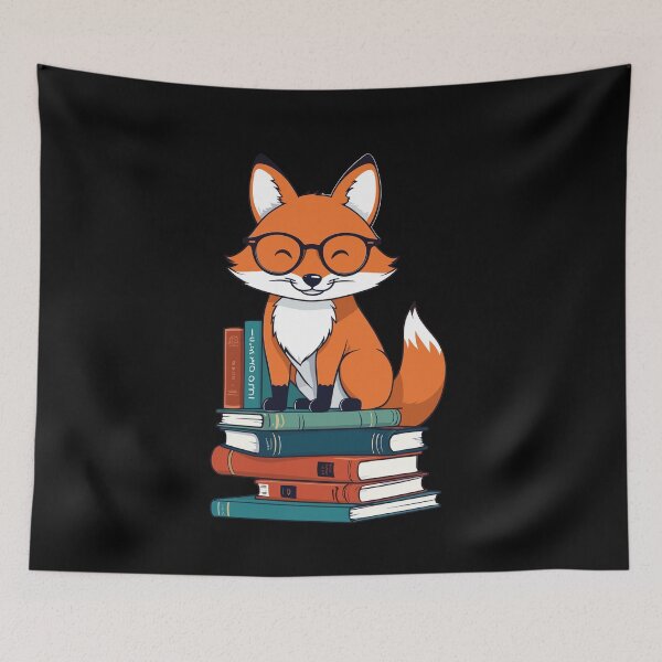 Item preview, Cute Book Lover Fox Reading Glasses designed and sold by LuminOrb.