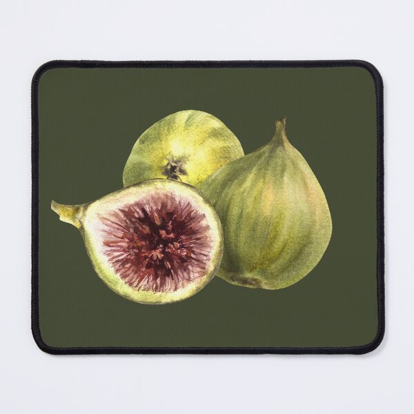 Item preview, Green Figs, juicy whole and cut fruit. hand-drawn watercolor sticker  designed and sold by BartolArt.