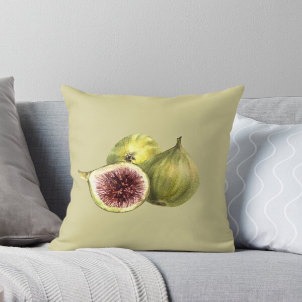 Item preview, Green Figs, juicy whole and cut fruit. hand-drawn watercolor sticker  designed and sold by BartolArt.
