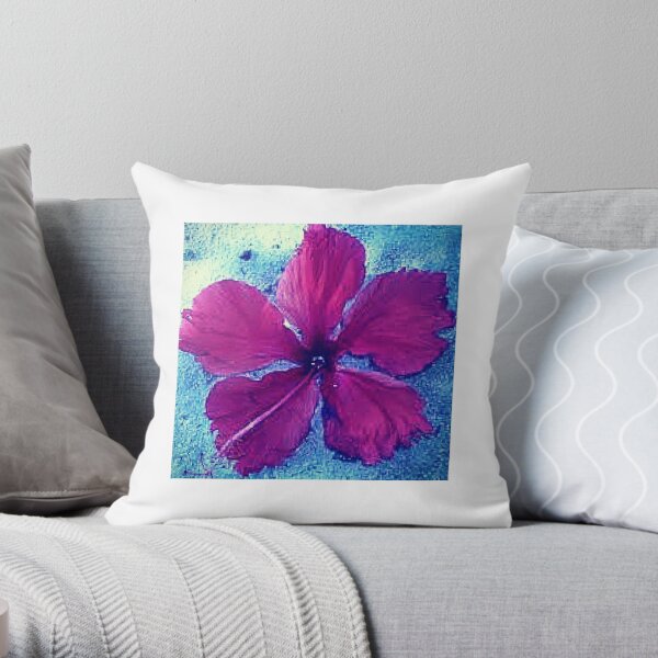 "Pretty Little Flower" Digitally Altered Photography Throw Pillow