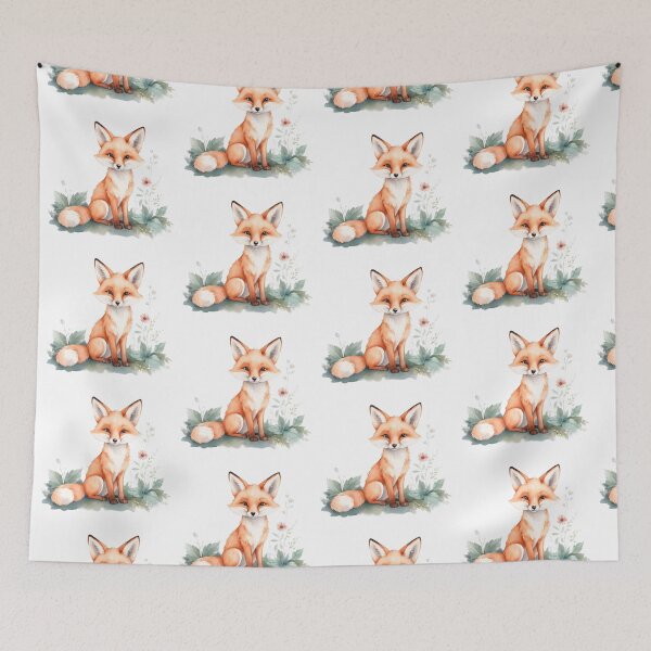 Item preview, Watercolor Fox Delight designed and sold by Victoria Riabov.