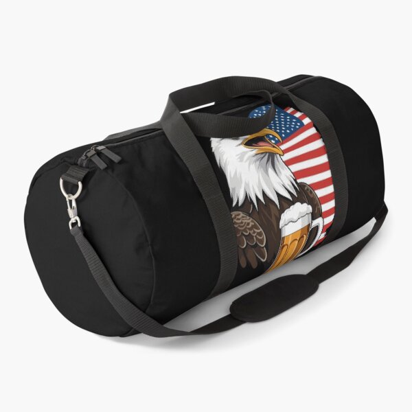 Item preview, Funny Bald Eagle With Beer Mug American Flag designed and sold by LuminOrb.