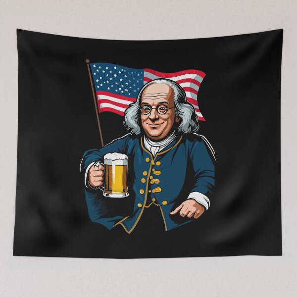 Item preview, Funny Benjamin Franklin With Beer Mug 4th Of July designed and sold by LuminOrb.