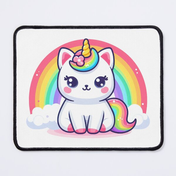 Item preview, Cute Unicorn Cat Adorable Smiling Rainbow designed and sold by MS-designs-47.