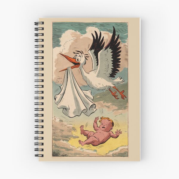 Item preview, Oops! Vintage Stork Baby Delivery designed and sold by 3MillsDesign.