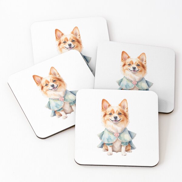 Item preview, Whimsical Watercolor Dog in Retro Outfit designed and sold by Victoria Riabov.