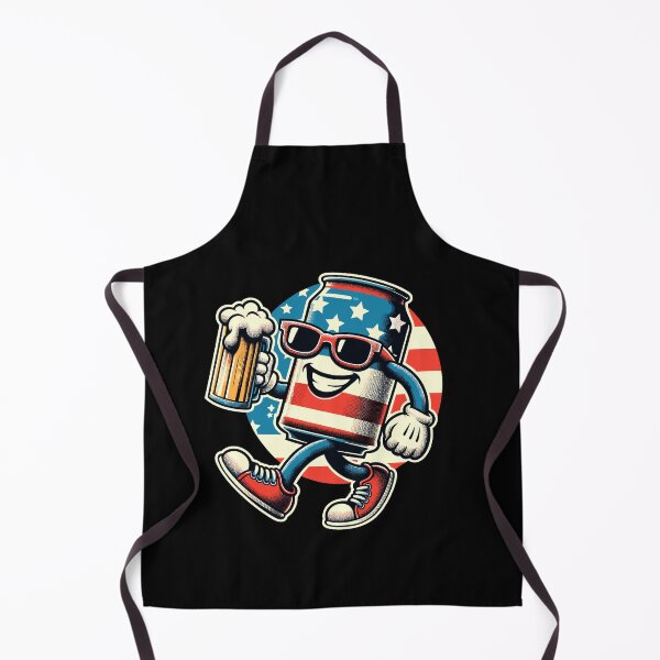 Item preview, Beer Can Funny Cartoon Mascot Celebrate Freedom designed and sold by LuminOrb.