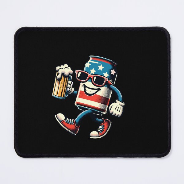 Item preview, Boozing Beer Can Funny Cartoon Mascot Retro designed and sold by LuminOrb.