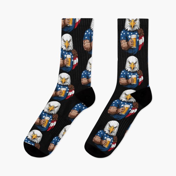 Item preview, Boozing Bald Eagle with Beer Mug 4th of July designed and sold by LuminOrb.