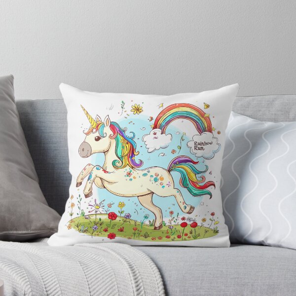 Item preview, Rainbow Run: Magical Unicorn in a Meadow designed and sold by kjon88.